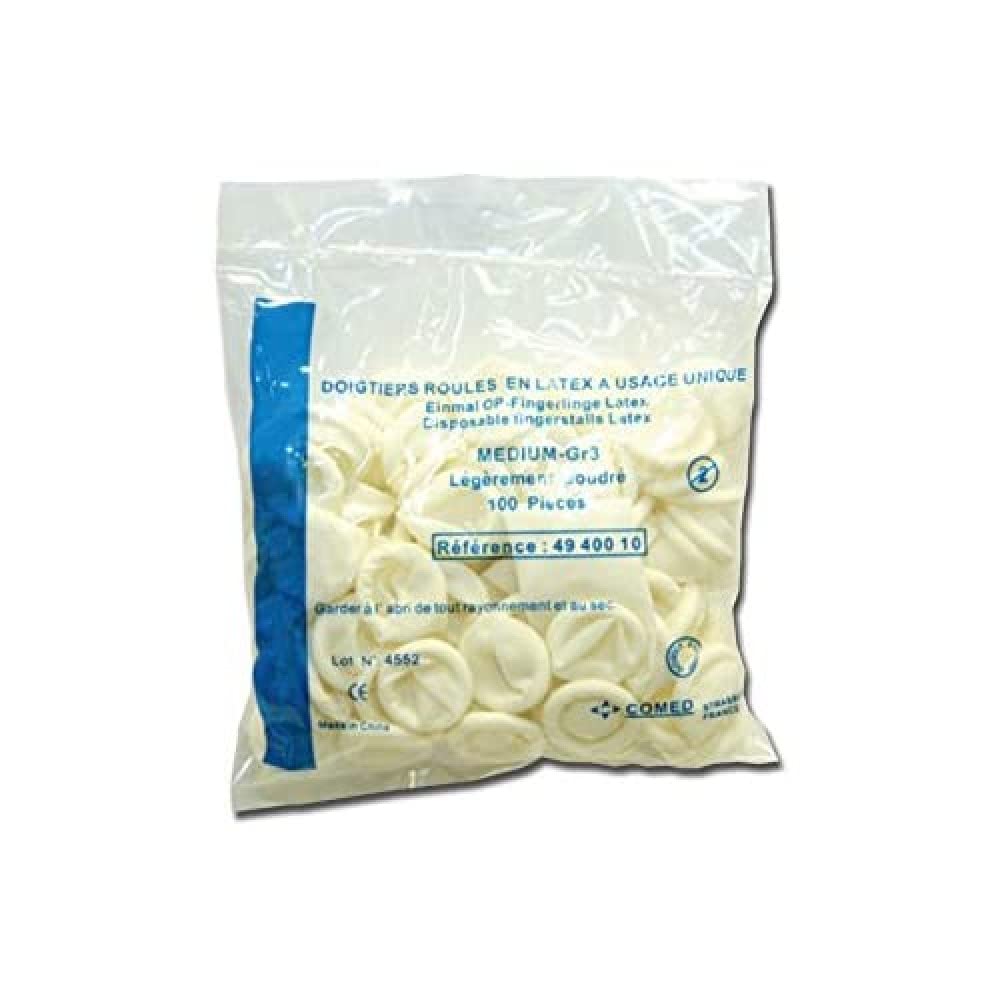 Comed Latex Finger Cots, Medium (Pack of 1000)