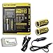 Combo: Nitecore Digi Charger D2 w/2x IMR 7A 18350 Batteries +Car & Wall Adaptors +Free Eco-Sensa Battery Case