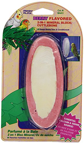 Penn Plax 2-In-1 Mineral Block And Cuttlebone, Berry Flavored, 5-Inch - Thumbnail 4