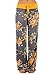 Famulily Womens Flowy Wide Leg Palazzo Pants Floral Lounge Pants Drawstring Sweatpants Yellow M