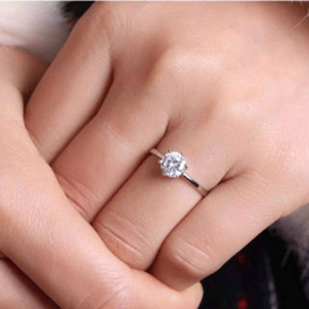 Eeilyin Women Fashion Alloy Adjustable Geometric Shape Rhinestone Ring Rings