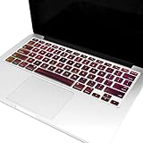 TopCase Solid Wood Texture Ultra Thin Soft Keyboard Cover Skin for Macbook 13