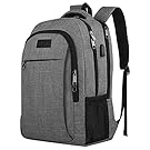 Travel laptop backpack,Business Anti Theft Slim Durable Laptops Backpack with USB charging Port ,Water Resistant College School Computer Bag for Women & Men Fits 15.6 Inch Laptop and Notebook - Grey