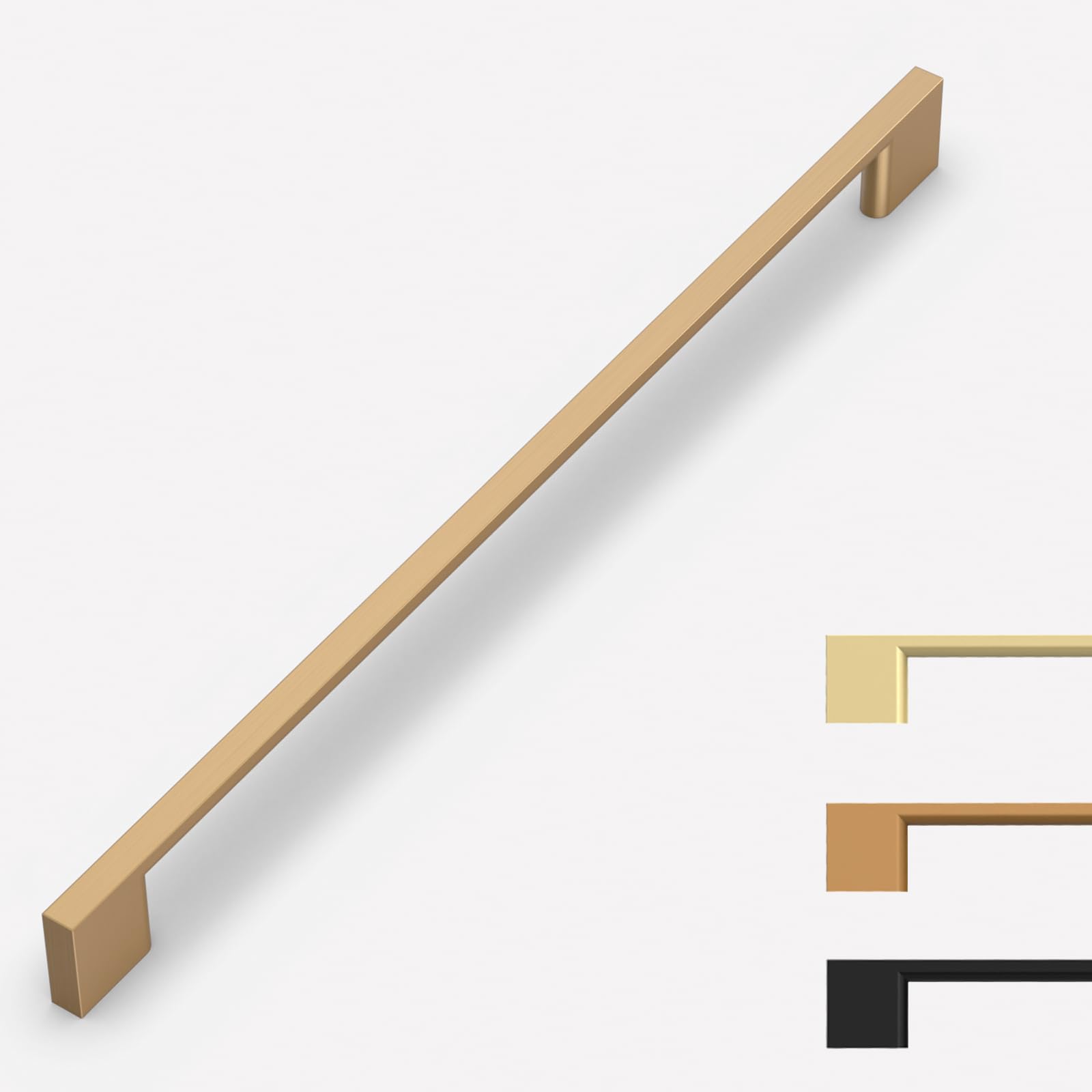 Photo 1 of 9BUILD 6 Pack Champagne Bronze Cabinet Pulls - 11.3 Inch Cabinet Handles - Wardrobe & Kitchen Pulls