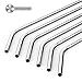Kollea Stainless Steel Drinking Straws, Set of 6 with Cleaning Brush, Reusable Non-Toxic Eco Friendly Straws for Juice Smoothies