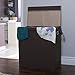 Household Essentials Double Laundry Hamper with Lid, Two Compartments for Easy Sorting with Removable Liner, Collapsible, Brown Linen 5614