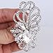 EVER FAITH Silver-Tone Austrian Crystal Bridal Flower Ribbon Teardrop Brooch Pendant Clear