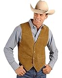Scully Men's Suede Leather Vest Brown Medium