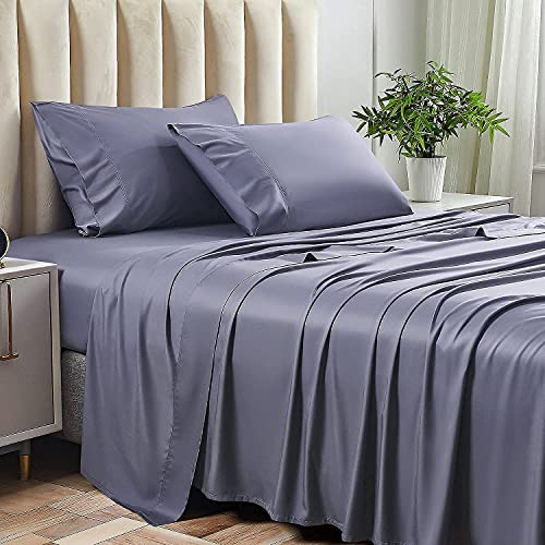 BEDELITE 100 Bamboo Sheets Full Size, Luxury Cooling Bamboo Bed Sheets