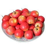 Voberry 50 Pcs Home Furnishing Artificial Apple Plastic Ecorative Fruit Photographic Props (Red)