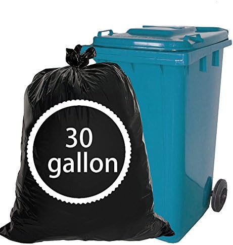Nicesh 30 Gallon Outdoor Trash Bags, 65 Counts, Black