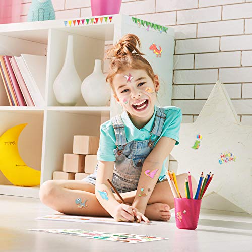 EKKONG Dinosaurier Temporäres Tattoos Set, temporäre Tattoos Sticker für ädchen/ Kinder/Frauen/Erwachsene, Kinder Party… – Bild 7