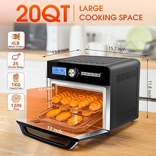 KPX Air Fryer Toaster Oven,20 Quart 10in1 Convection Oven Combo