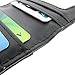 Cmxsevenday A7912 Folding PU Leather ID Card Holder with 2 ID Window and 3 Card Slots, Vertical Style - Black