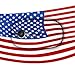 Jelly Comb 2.4G Slim Wireless Mouse with Nano Receiver, Less Noise, Portable Mobile Optical Mice for Notebook, PC, Laptop, Computer, Macbook - American Flag Pattern