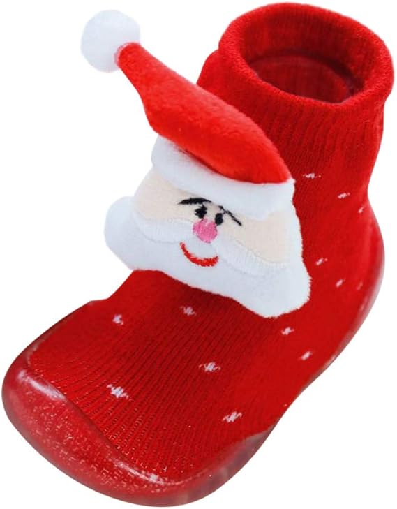 Sensail Chaussettes Antiderapantes Bebe Fille Hiver Enfants Noel Rayures Vague Chaussettes De Sapin De Noel Slip Chaussons Enfant En Bas Age Semelles En Caoutchouc Chaussettes Chaussettes De Sol Amazon Fr Vetements Et Accessoires
