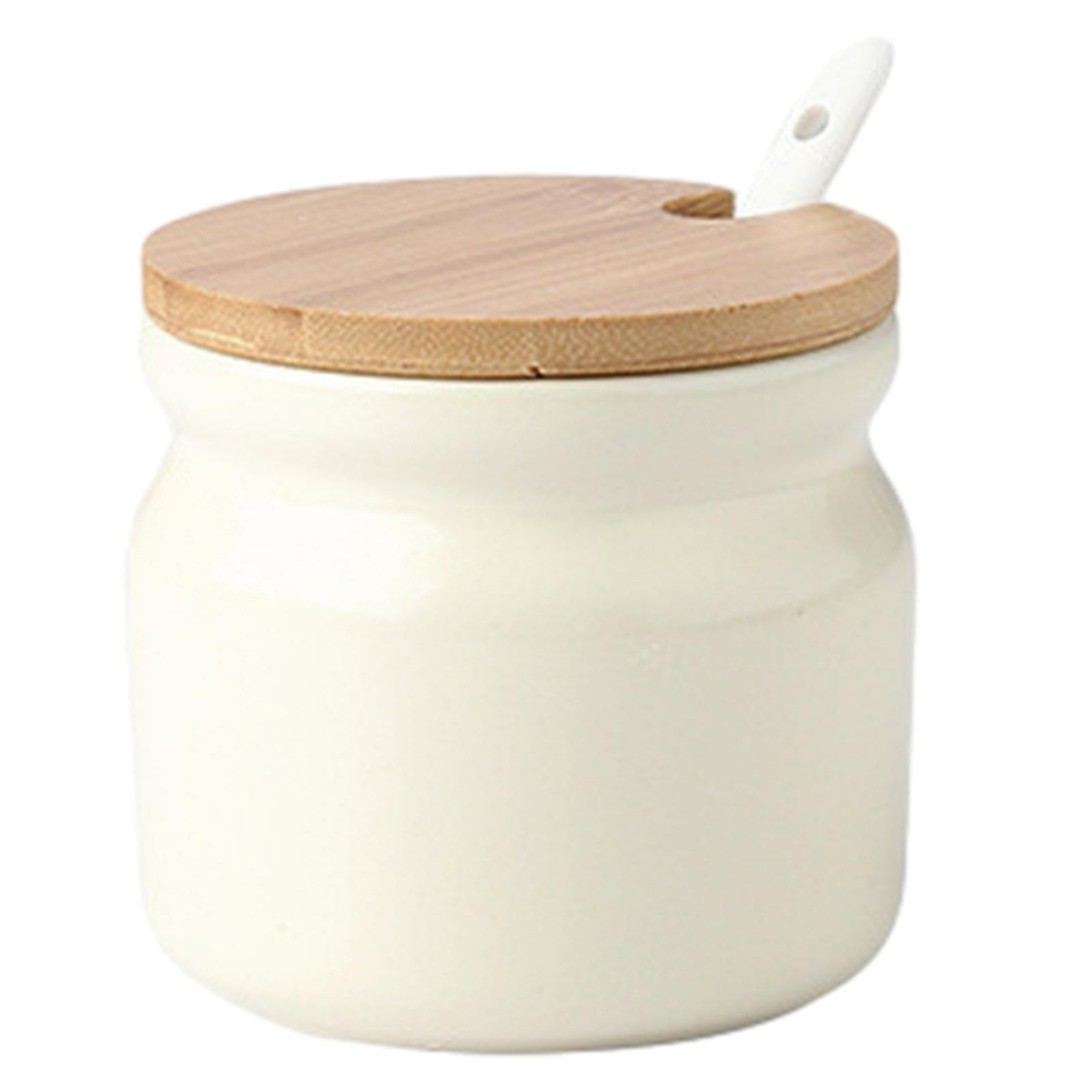 Sugar Bowl, Ceramic Sugar Bowl with Lid and Spoon Tea Coffee Sugar Pot Salt Storage Jar for Coffee Bar, Restaurant, Home, Kitchen