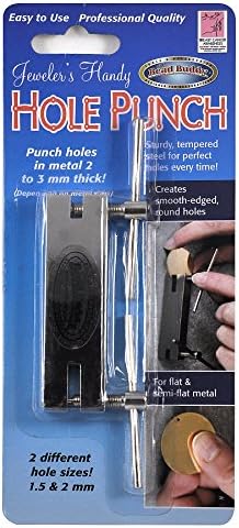 Bead Buddy Professional Quality Hole Punch-Punch Holes in Metal 2mm to 3mm Thick-Heavy Duty Multi-Size Hole Puncher Tool for Belts, Watch Bands, Plastic, Fabric Leather and Wood