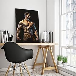 HMLZSJ Nude Muscle Male Torso Portrait Art Gay