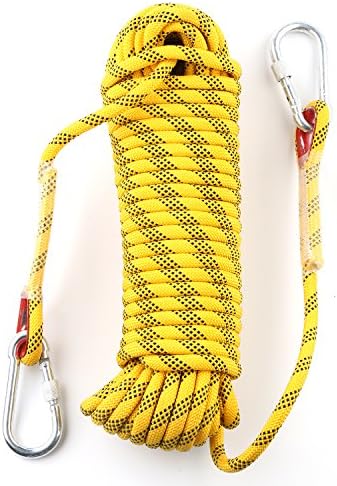 giarebeam Rock Climbing Rope 10/20 Meters, Outdoor Fire Escape Rescue Parachute Static Indoor Rope, Heavy Duty Rope, Diameter 10mm Safety Durable High Quality