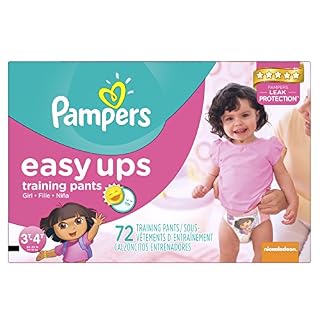 Pampers Easy ups girl trainers Super pack size 5 s2t/3t 72 count (037000827511)