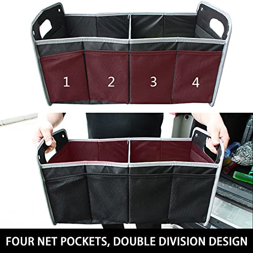 TOPABYTE Tesla Rear Trunk Organizer Storage Container for Model 3 Y S X Accessories Collapsible