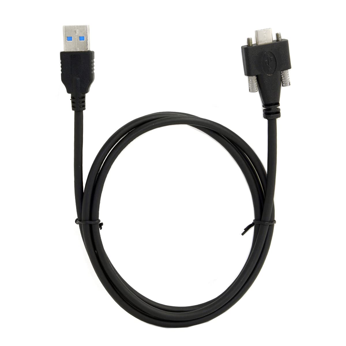 Cablecc USB 3.1 Type-C Dual Screw Locking to Standard USB3.0 Data Cable 1.2m 2m 3m Panel Mount Type(3M)