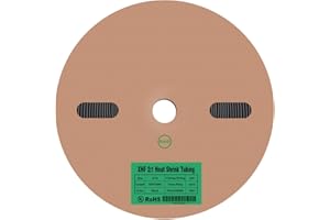 XHF UL Listed 55 FT 1/8" Heat Shrink Tubing Roll 2:1,Electrical Industrial Shrink Tube for Wire Insulation, RoHS Compliant Black