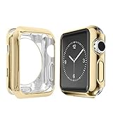 Alritz for Apple Watch Case 42mm, Soft Slim TPU Protective Case Anti-Scratch Bumper Cover for Apple Watch Series 1/2/3/Nike+/Sport/Edition, Gold
