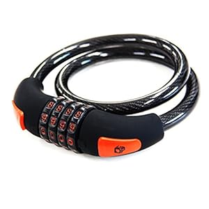 DOPPELGANGER(ドッペルギャンガー) ダイヤルコンボワイヤーロック DKL101-BK ブラック