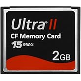 2 GB Ultra II CF Memory Card 15MB/S (SDCFH-002G-A11) SLR Camera Card for Professional Photographer,Videographer,Enthusiast