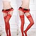 Adulove Garter Belt, Women's 4-Pack Suspender Belt Set with Straps and Clips for Stockings