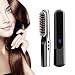 Beard Straightening Brush – Cordless USB Rechargeable Travel Ceramic Brush Hair Straightener for All Hair Types, Straightener Brushes with LCD Display for Men Women (Black)thumb 1