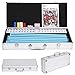 Yaheetech American Mahjong Set Mah Jongg Sets Aluminum Case 166 Tiles 4 Pushers/Racks Silver
