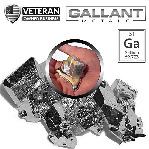 Gallium Metal 100 Grams, 99.99% Pure Melting Gallium - 2 x 50g Vials - //coolthings.us
