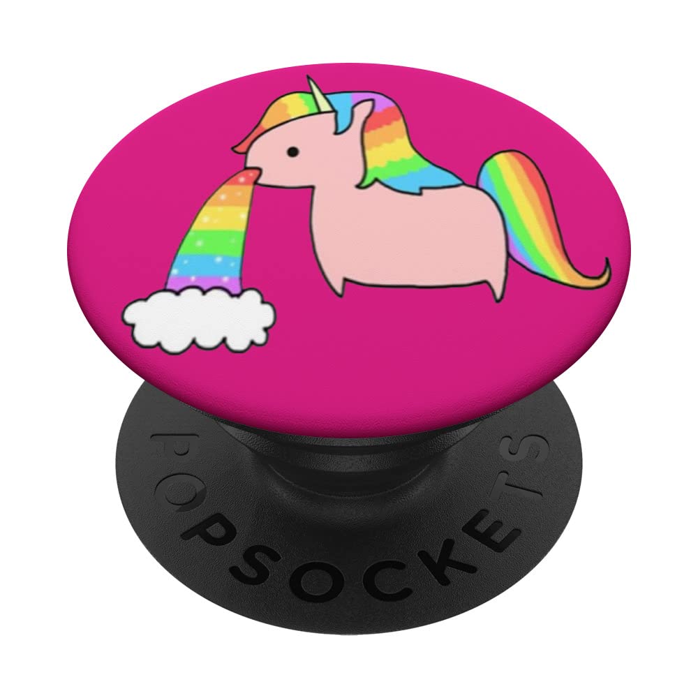 Rainbow Puking Unicorn PopSockets Swappable PopGrip