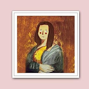 Framed Canvas Wall Art for Living Room, Bedroom Funny Famous Painting Theme Canvas Prints for Home Decoration Ready to Hang - 16x16 inches