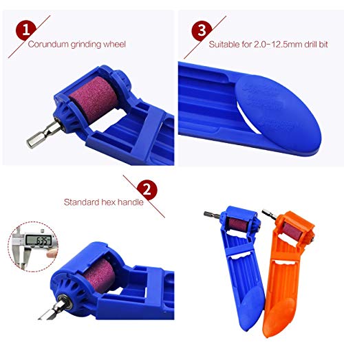 Portable Drill Bit Sharpener Diamond Bit Sharpening Tool Corundum Grinding Wheel Electric Power Auxiliary Tool