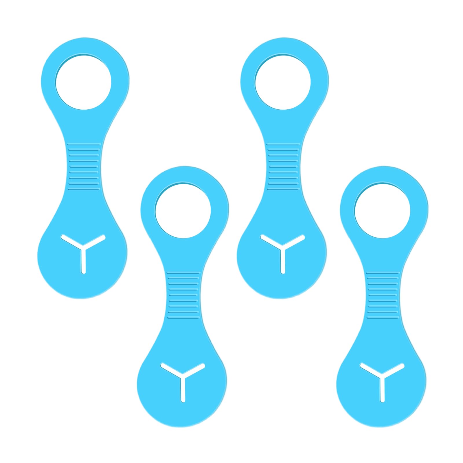 4 Pack Dog Poop Bag Holders for Leashes, Hands Free Waste Bag Holder, Poop Bag Carrier for Leash, Pet Doggy Puppy Bag Holder, Doggie Poop Bag Leash Clip (Blue)