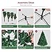 amzdeal Christmas Tree 7.5FT Xmas Tree Spruce Artificial Christmas Tree Full Fake Tree with Stable Stand Base 1346 Branch Tips Easy to Assembly, Green