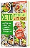 KETO INSTANT POT MEAL PREP: Easy 28 Days Ketosis Diet Plans for Weight Loss and Healthier Life + BON by Camilla Leonard