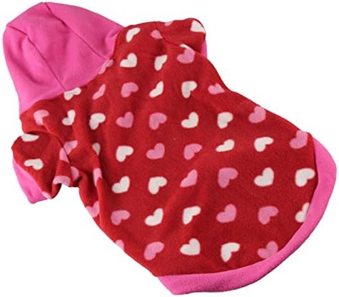 Pet Puppy Heart Pattern Clothes Winter Warm Clothes (S)