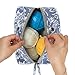 Luxja Small Yarn Storage Bag, Portable Knitting Bag for Yarn Skeins, Crochet Hooks, Knitting Needles (up to 8 Inches) and Other Small Accessories (Small, Flowers)