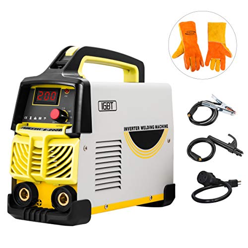 Arc Welder Dual Voltage 110V-220V IGBT Inverter DC Welding Machine 200A High Frequency Household Smart Welder for Novice Welders fits below 3.2mm weling rods