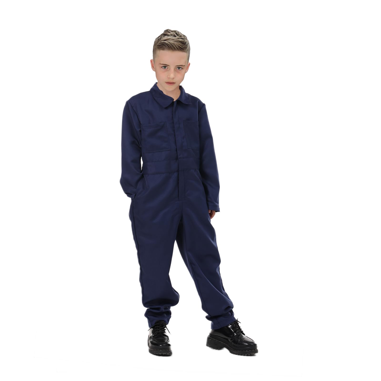 nezababy Michael Myers Costume Scary Killer Jumpsuit Boilersuit Horror Onesies Outfits Halloween Cosplay Murderer Overalls Suits Party Props (Blue Jumpsuit, Medium)