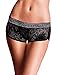 Victoria's Secret Pink Velvet Lurex Logo Boyshort Panty Black (Medium)