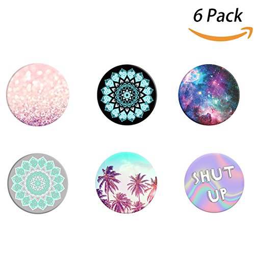 Evermarket Multi-Function Holder and Mount,Expanding Stand Pop Grip Mount Socket for iPhone Cellphone Smartphones (Pack of 6)