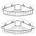 iHeoco 2-Pack Corner Shower Caddy, Rustproof Adhesive Bathroom Shelf with Hook, SUS304 Stainless Steel Wall Mounted Storage Organizer Racks for Shower, Toilet, Bathtub, Dorm and Kitchen