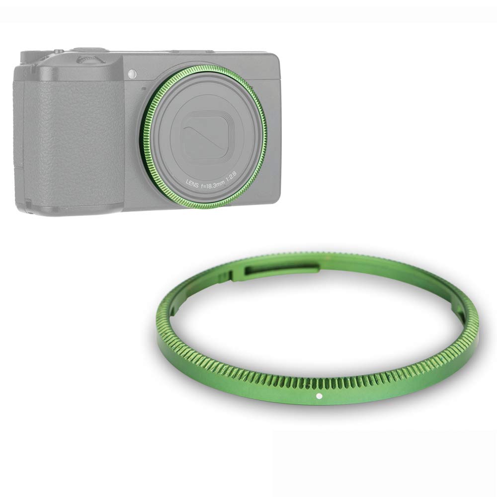 Metal Lens Ring for Ricoh GR III GR3 GR III HDF Camera Replaces Ricoh Original Ring or Accessory GN-1 Ring(Green)