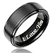 Cavalier Jewelers 8MM Men's Black Titanium Ring Wedding Band Engraved "I Love...